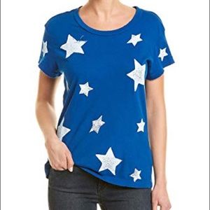 Current/Elliott Relaxed Crew Shirt with Stars